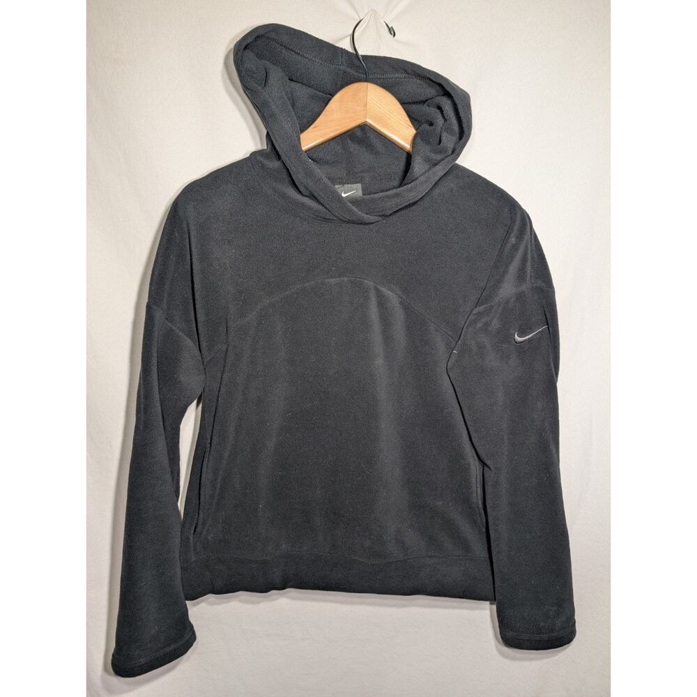 Nike Womens Therma Fleece‎ Pullover Hoodie Sz Small Black CJ5760-010 Athletic